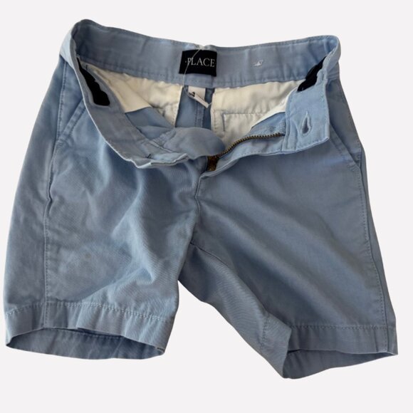 Bundle ** Children’s Place Boys Shorts, Size 5, Linen & Twill, Soft Blue ** - Picture 3 of 6
